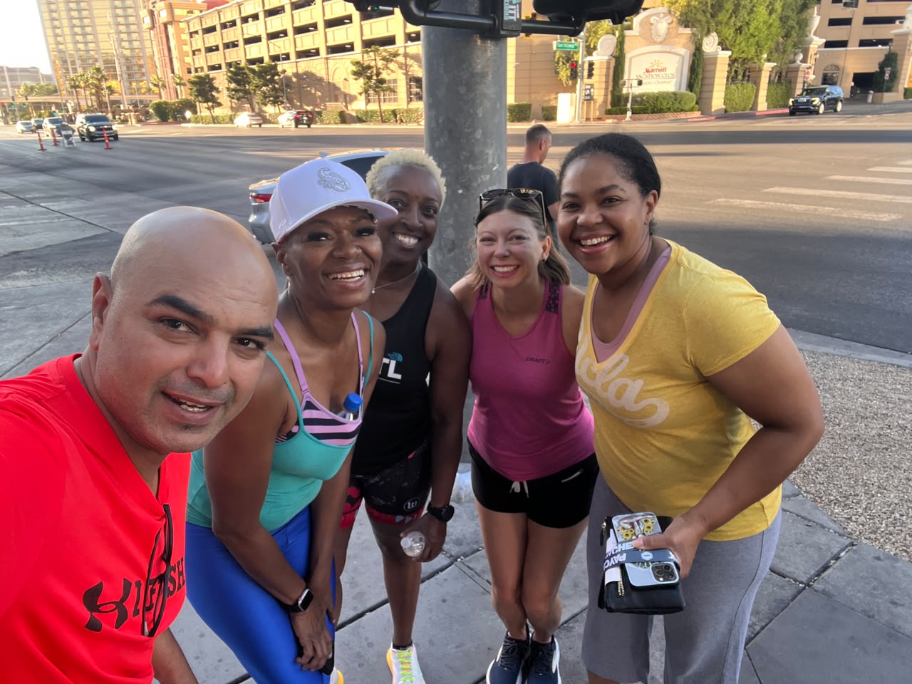 DiligenceOS team on the Las Vegas Strip walking tour, 2026 - photo 3